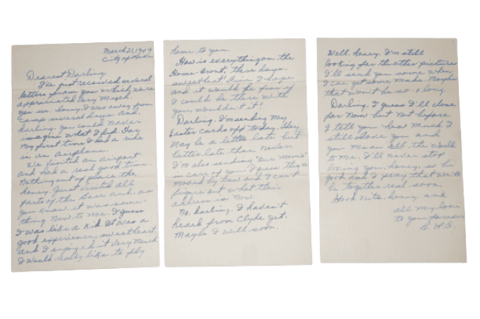 LETTRE 29TH INF DIV PFC OLLIFF OMAHA BEACH WIA NORMANDIE