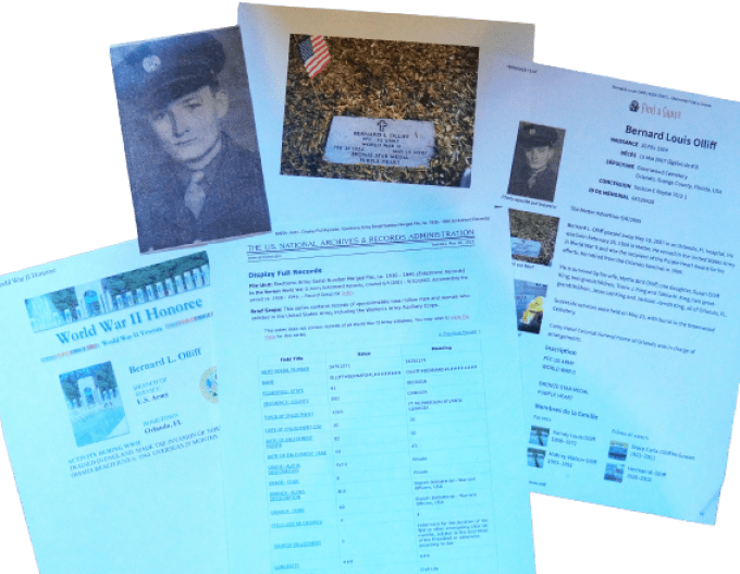 LETTRE 29TH INF DIV PFC OLLIFF OMAHA BEACH WIA NORMANDIE