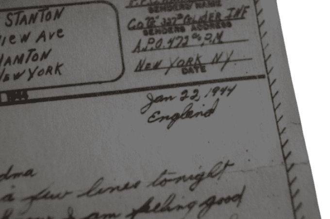 V-MAIL S/SGT SMITH 101ST AIRBORNE 327TH GLIDER 1944 WIA MARKET GARDEN