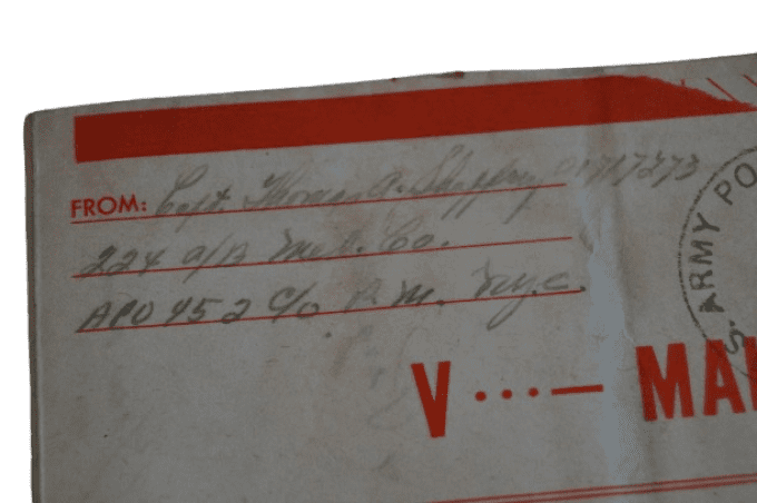 V-MAIL CAPT SHAFFREY 17TH AIRBORNE MEDICAL CO 1944