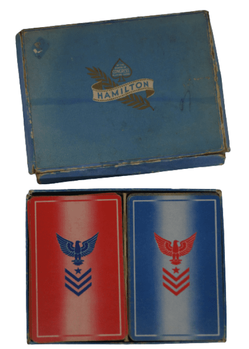 COFFRET JEUX DE CARTES HAMILTON 1939 USN