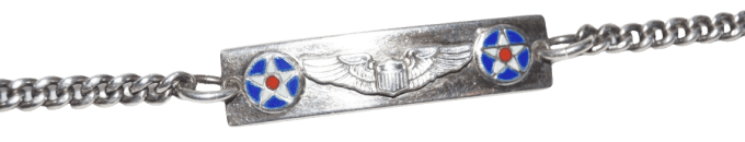 BRACELET STERLING USAAF PILOTE 