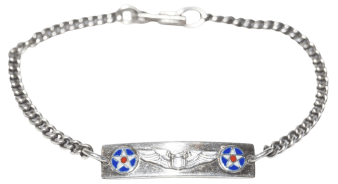 BRACELET STERLING USAAF PILOTE 