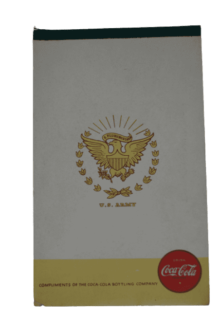 BLOC-NOTES COCA COLA US ARMY