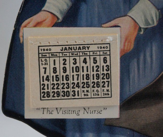 CALENDRIER SILHOUETTE VISITING NURSE 1940