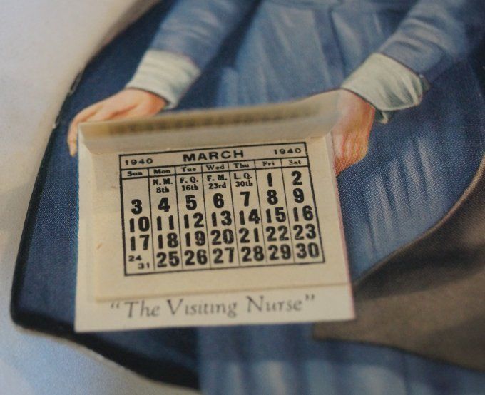 CALENDRIER SILHOUETTE VISITING NURSE 1940