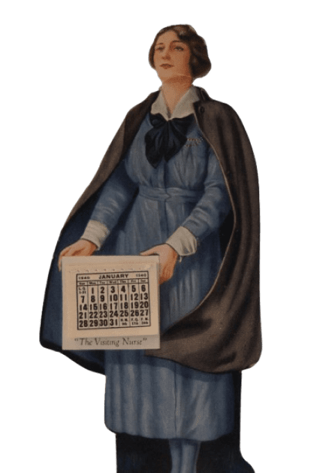 CALENDRIER SILHOUETTE VISITING NURSE 1940