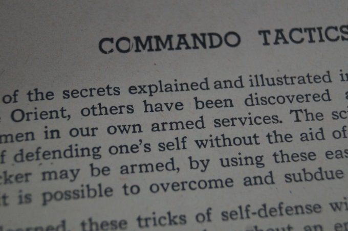 LIVRET JUDO "COMMANDO TACTICS" PERSONNEL MILITAIRE 1943 