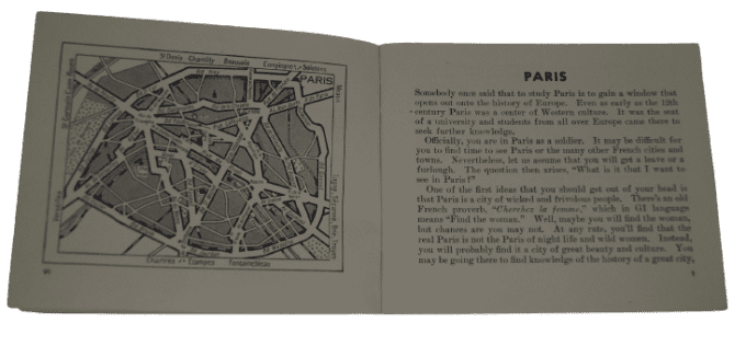 POCKET GUIDE PARIS 1944