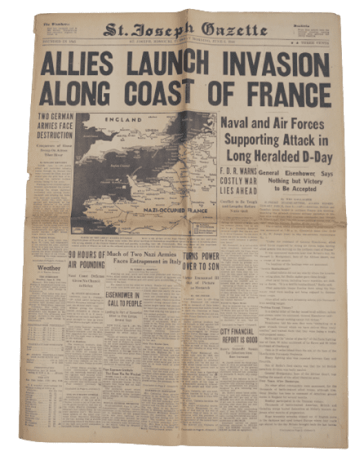 JOURNAL 6 JUIN 1944 ST JOSEPH GAZETTE 