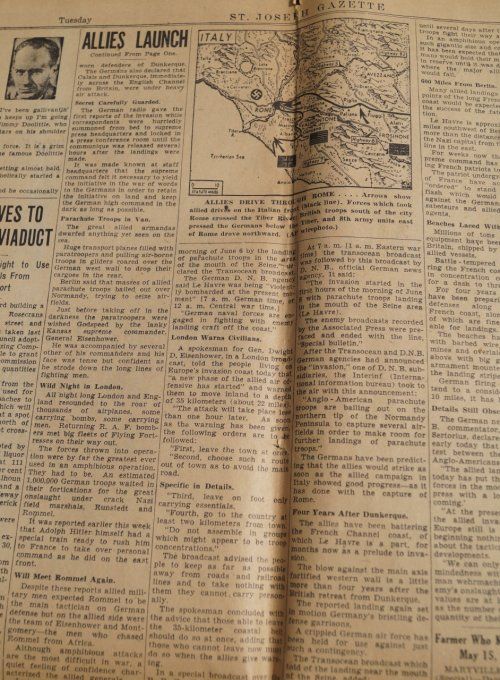 JOURNAL 6 JUIN 1944 ST JOSEPH GAZETTE 