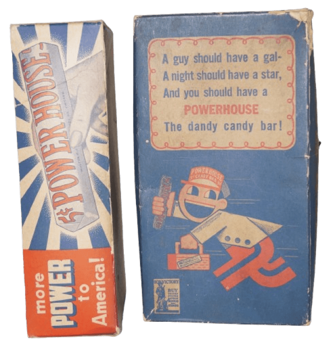 BOITE BARRES CHOCOLATEES POWER HOUSE BUY WAR BONDS