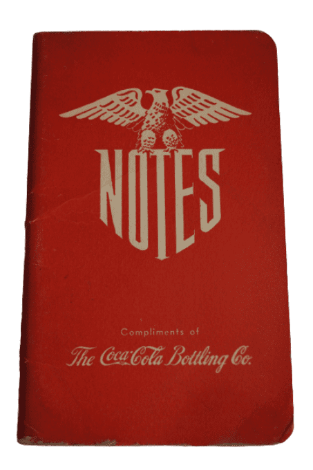 CARNET COCA COLA US ARMY 1943