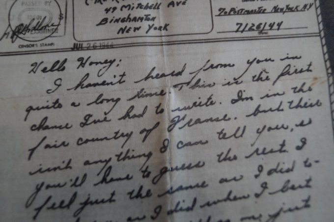 V-MAIL PVT MC CLURE 28TH INF DIVISION NORMANDIE