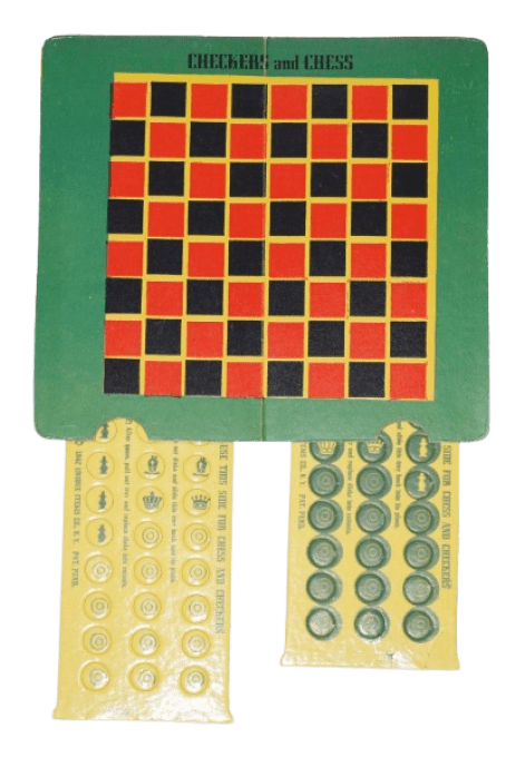 JEU DE POCHE ECHECS ET DAMES 1942