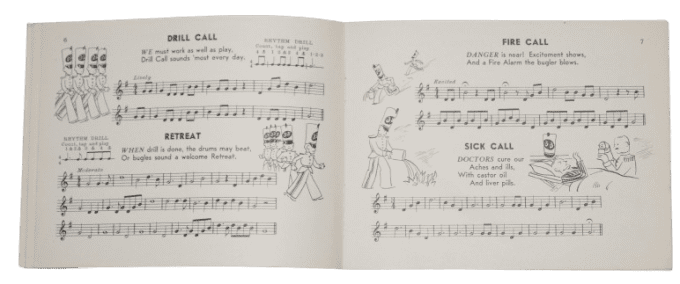 LIVRET MUSIQUE CLAIRON BUGLE BOY CADET 1940 