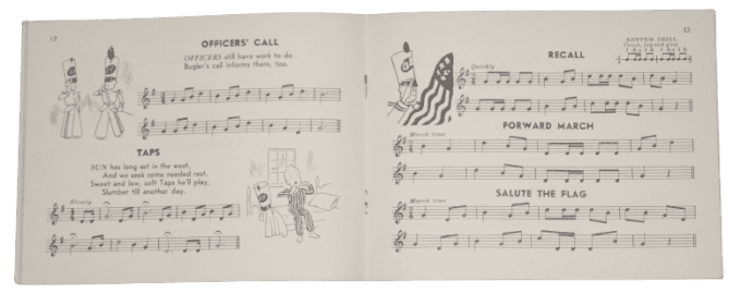 LIVRET MUSIQUE CLAIRON BUGLE BOY CADET 1940 