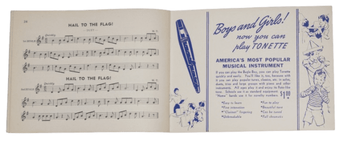 LIVRET MUSIQUE CLAIRON BUGLE BOY CADET 1940 