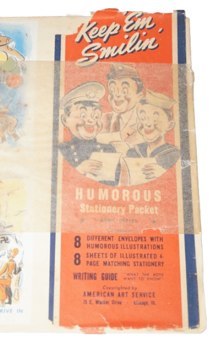 KIT CORRESPONDANCE HUMORISTIQUE ARMY 1942