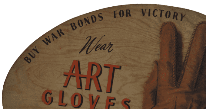 SUPPORT PUBLICITAIRE ART GLOVES "BUY WAR BONDS"