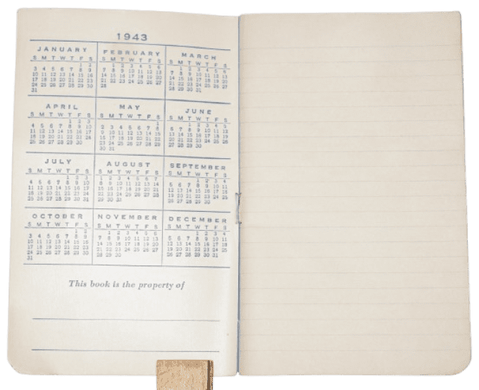 CARNET COCA-COLA US ARMY 1943 