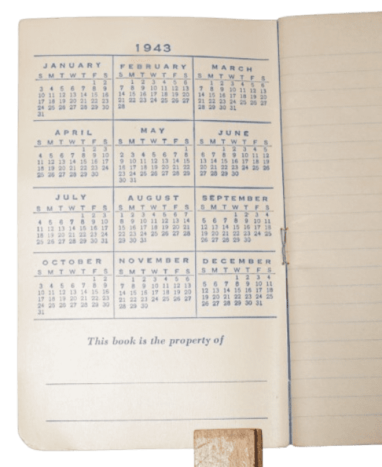 CARNET COCA-COLA US ARMY 1943 