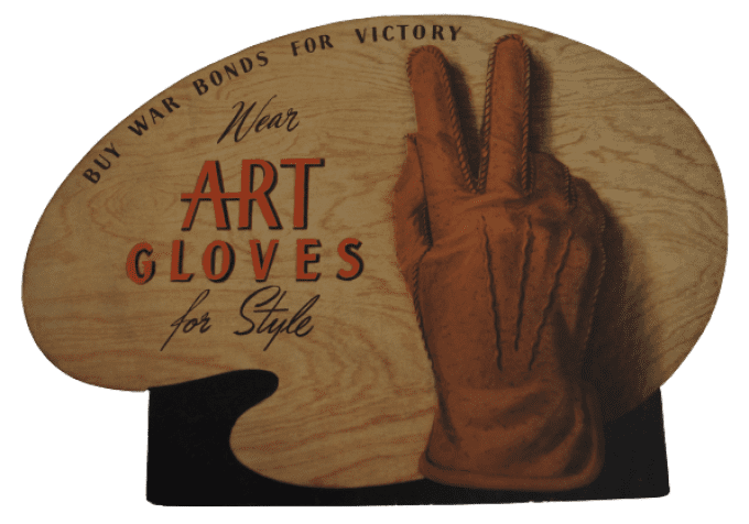 SUPPORT PUBLICITAIRE ART GLOVES "BUY WAR BONDS"