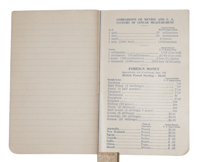 CARNET COCA-COLA US ARMY 1943 