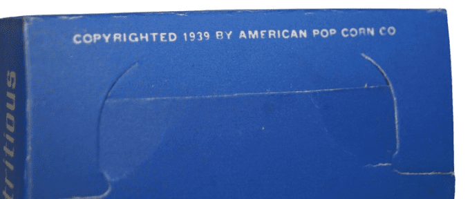 BOITE DE POP-CORN JOLLY TIME 1939 