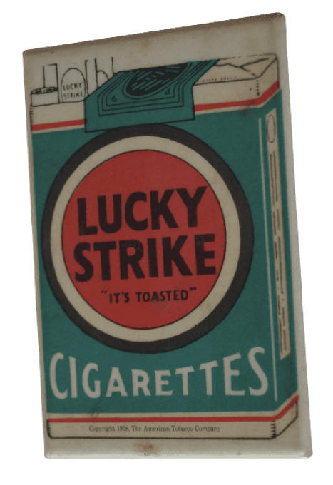 MIROIR DE POCHE PUBLICITAIRE LUCKY STRIKE