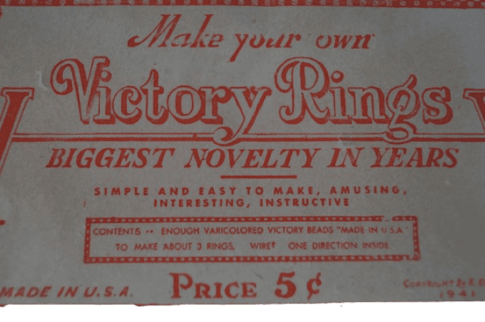 KIT BAGUES VICTORY RINGS 1941