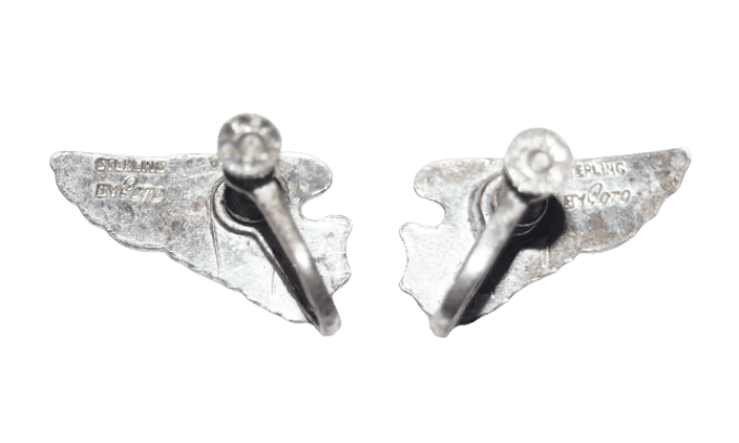 BOUCLES D'OREILLES USAAF STERLING WINGS