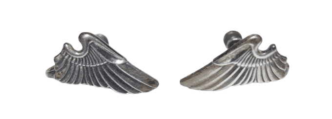 BOUCLES D'OREILLES USAAF STERLING WINGS