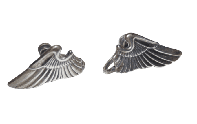 BOUCLES D'OREILLES USAAF STERLING WINGS