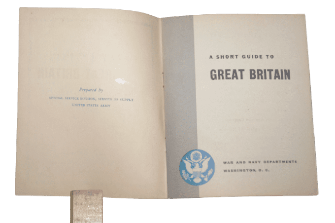 LIVRET SHORT GUIDE TO GREAT BRITAIN 1942