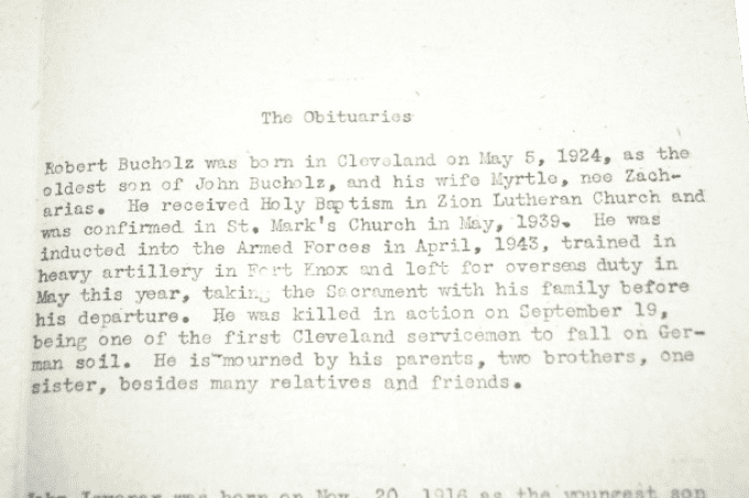 OFFICE RELIGIEUX T/5 BUCHOLZ - PVT ISVONAR KIA 1944 ALLEMAGNE