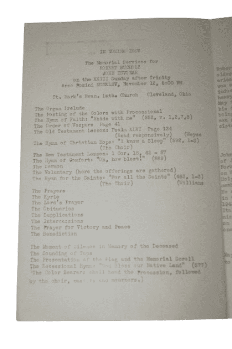 OFFICE RELIGIEUX T/5 BUCHOLZ - PVT ISVONAR KIA 1944 ALLEMAGNE