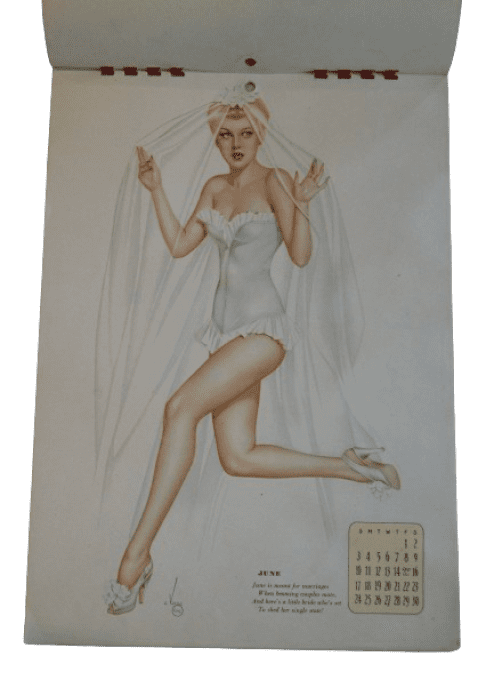 CALENDRIER PIN-UP VARGA 1945