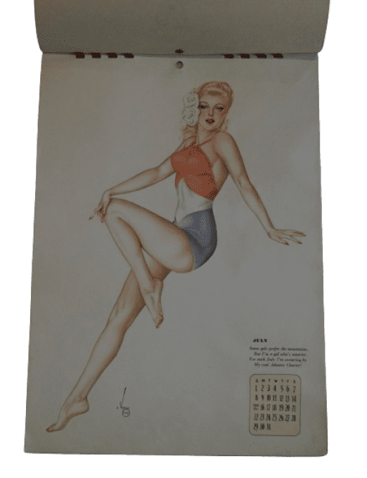 CALENDRIER PIN-UP VARGA 1945