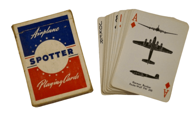 JEU DE CARTES SPOTTER 1943 RECONNAISSANCE AVIONS