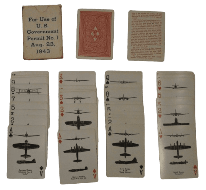 JEU DE CARTES SPOTTER 1943 RECONNAISSANCE AVIONS
