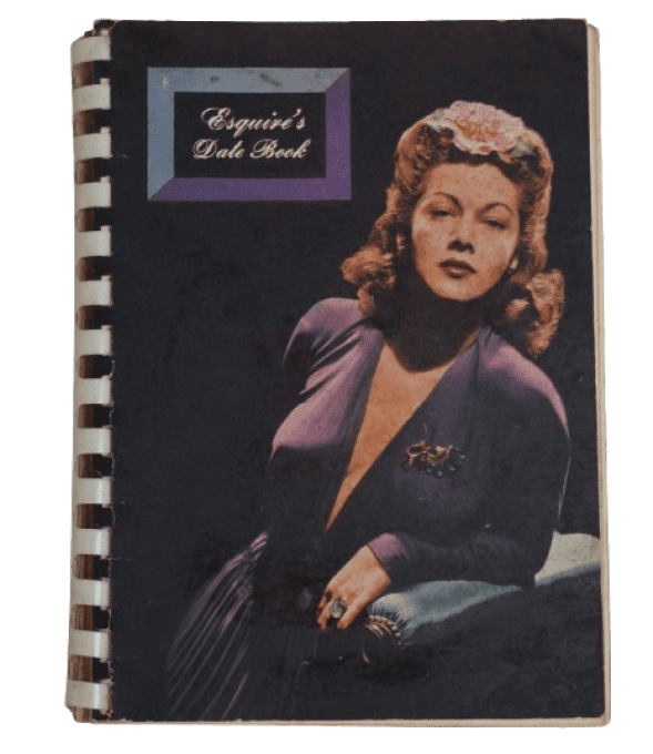 AGENDA DATE BOOK PIN-UP ESQUIRE 1943