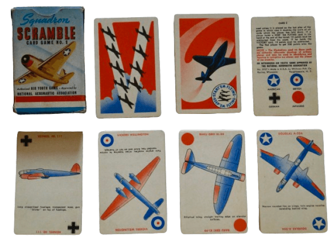 JEU DE CARTES RECONNAISSANCE AVIONS 1942