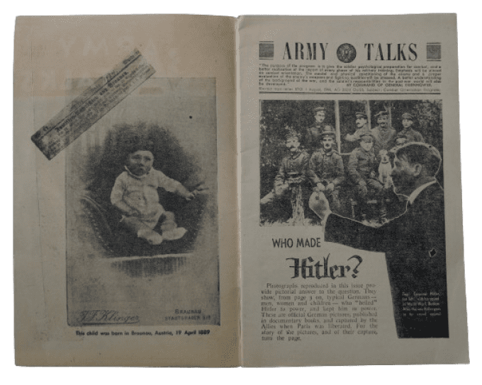 MAGAZINE ARMY TALKS DEC 1944 "WHO MADE HITLER ?"