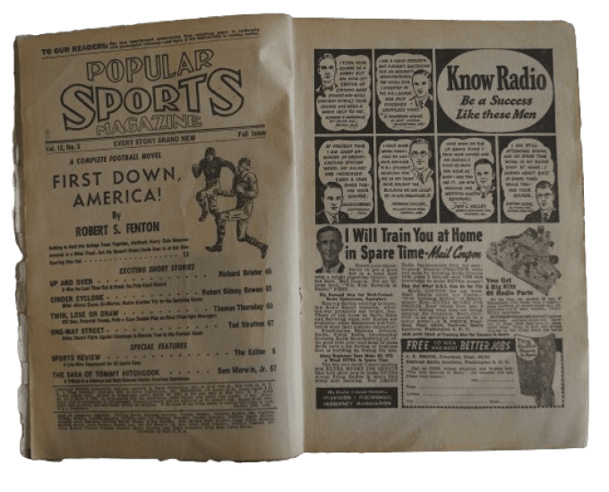 MAGAZINE POPULAR SPORTS 1944 "BUY WAR BONDS"