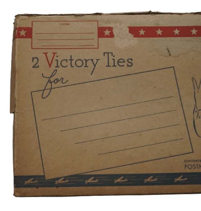 BOITE CRAVATES VICTORY TIES "BUY WAR BONDS" 