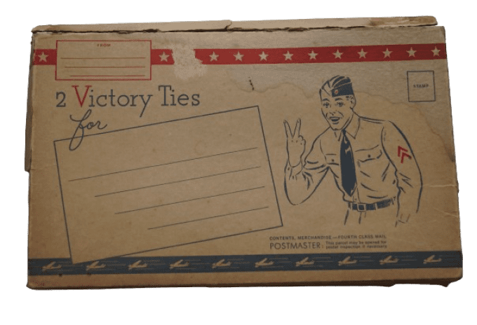 BOITE CRAVATES VICTORY TIES "BUY WAR BONDS" 