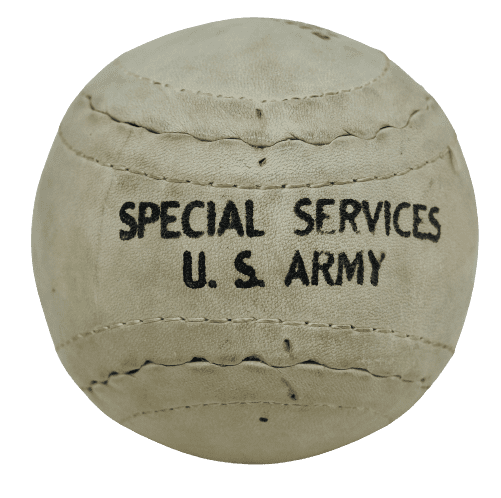 BALLE DE SOFTBALL "SPECIAL SERVICES US ARMY" HARWOOD