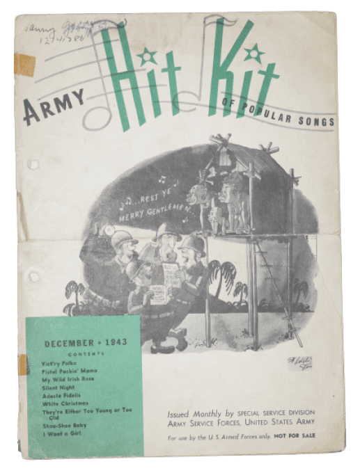 LIVRE DE CHANTS "HIT KIT" 1943 PVT GOLDFARB