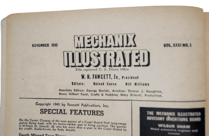 MAGAZINE MECHANIX ILLUSTRATED NOV 1943